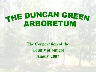 The Corporation of the County of Simcoe August 2007