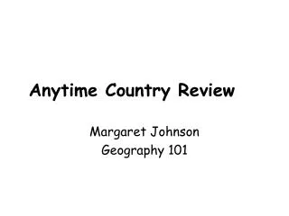 Anytime Country Review