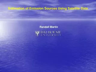 Estimation of Emission Sources Using Satellite Data