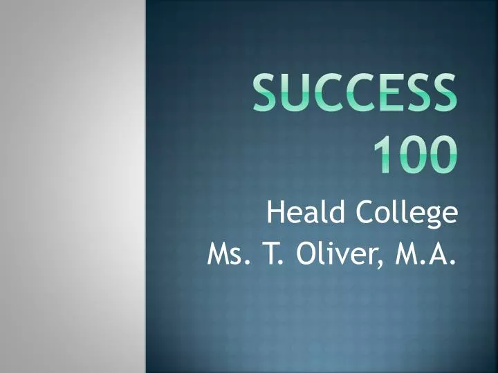 success 100