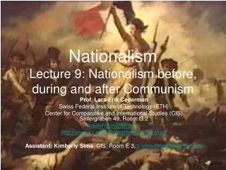 Nationalism Lecture 9: Nationalism before, during and after Communism
