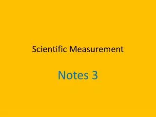 Scientific Measurement