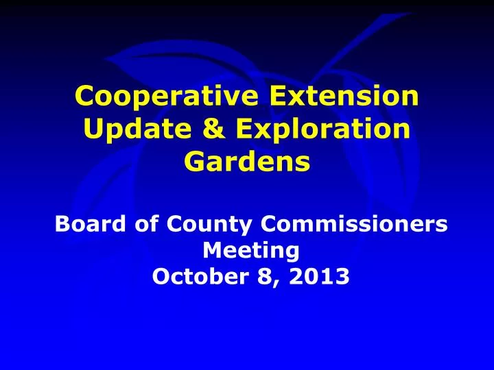 cooperative extension update exploration gardens