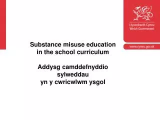 Welsh Government substance misuse guidance circular