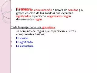 el lenguaje es
