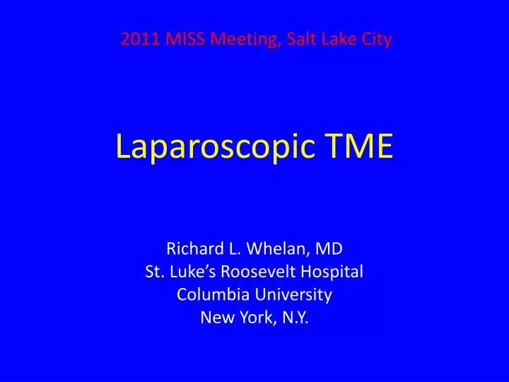 laparoscopic tme