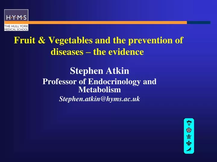fruit vegetables and the prevention of diseases the evidence