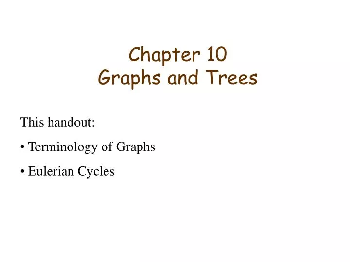 chapter 10 graphs and trees