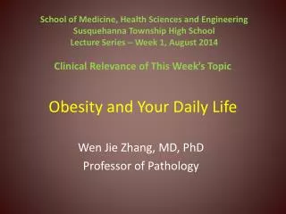 Obesity and Your Daily Life