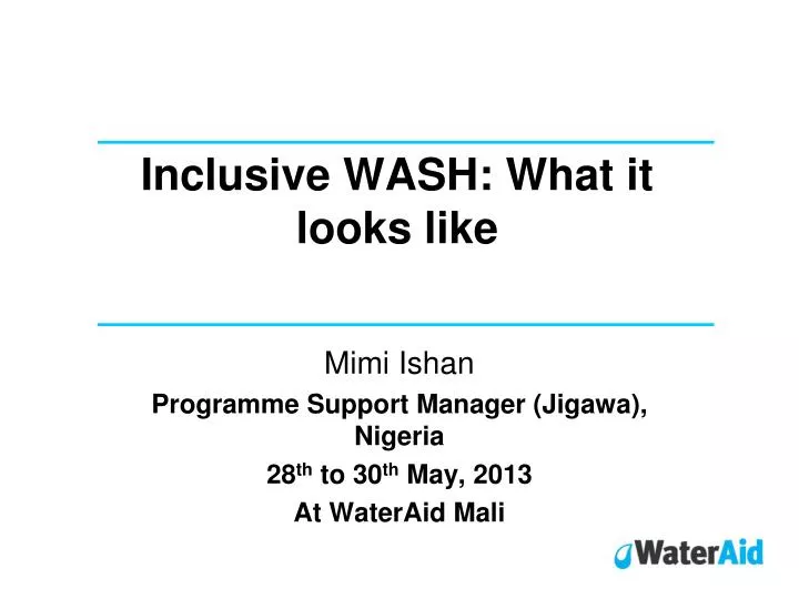 inclusive wash what it looks like