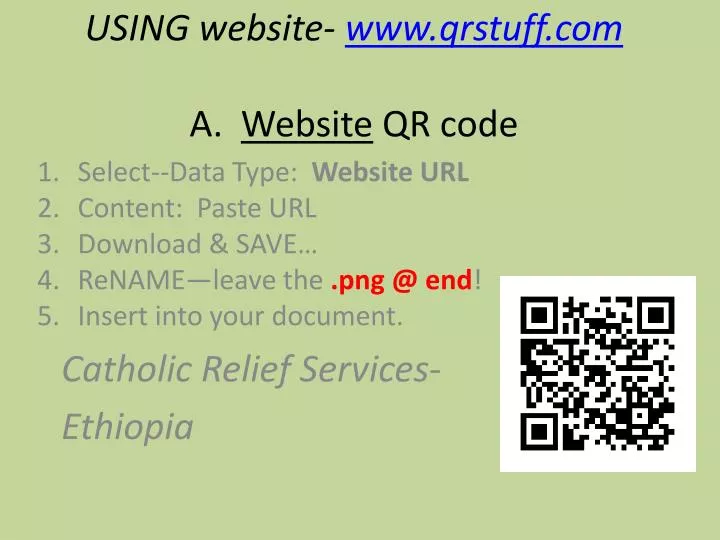 using website www qrstuff com a website qr code