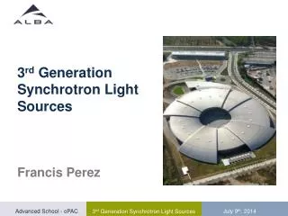 3 rd Generation Synchrotron Light Sources