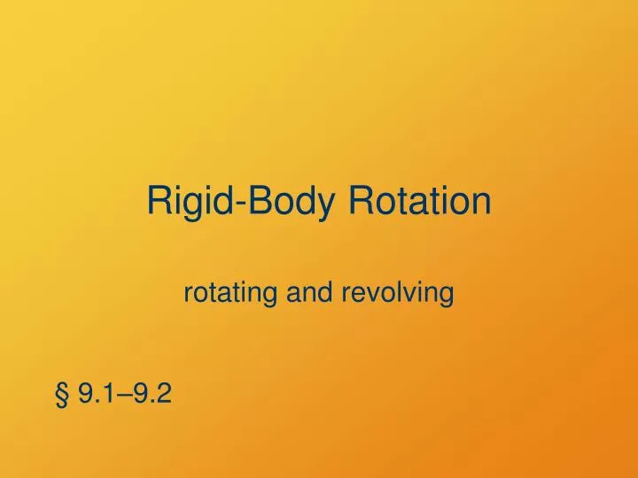 rigid body rotation