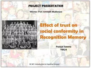 Effect of trust on social conformity in Recognition Memory