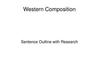 Western Composition