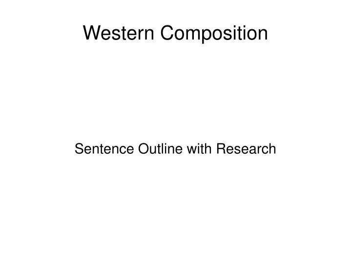 sentence outline with research