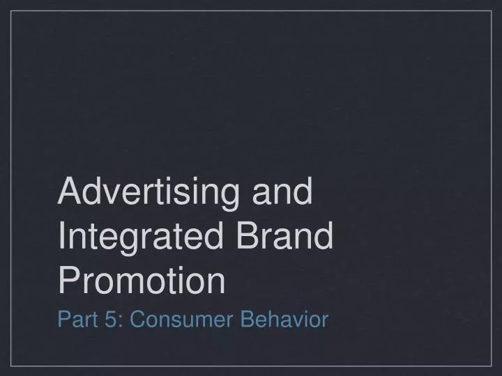 advertising and integrated brand promotion
