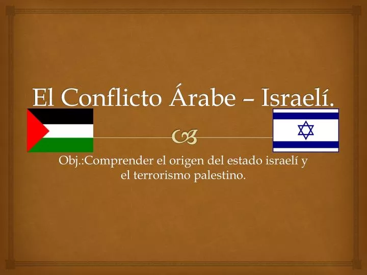el conflicto rabe israel