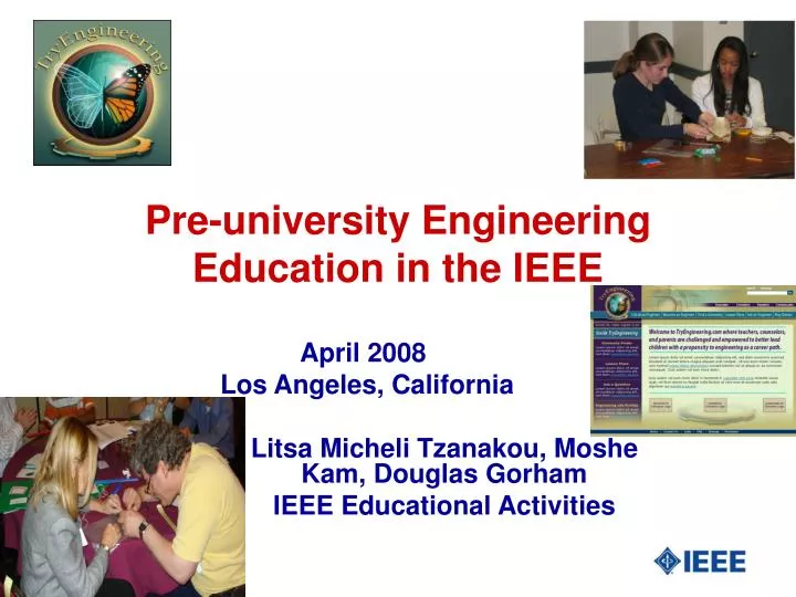pre university engineering education in the ieee