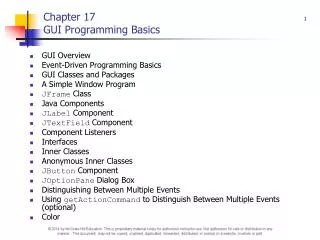 Chapter 17 GUI Programming Basics