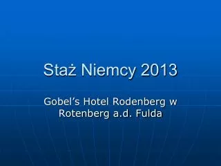 sta niemcy 2013