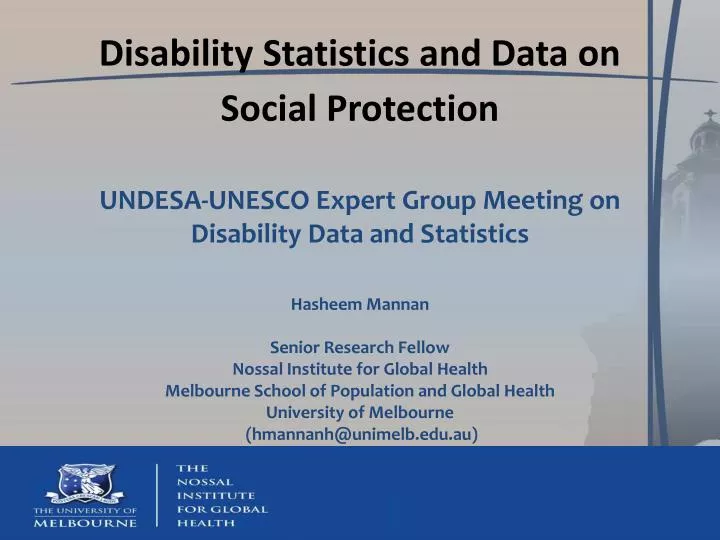 disability statistics and data on social protection