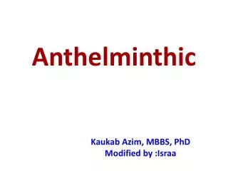 Anthelminthic