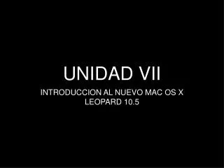 unidad vii