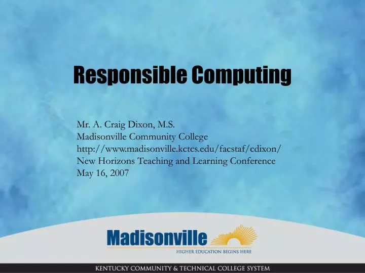 responsible computing