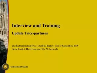 Interview and Training Update Tricc-partners