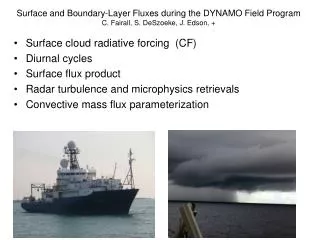 Surface cloud radiative forcing (CF) Diurnal cycles Surface flux product