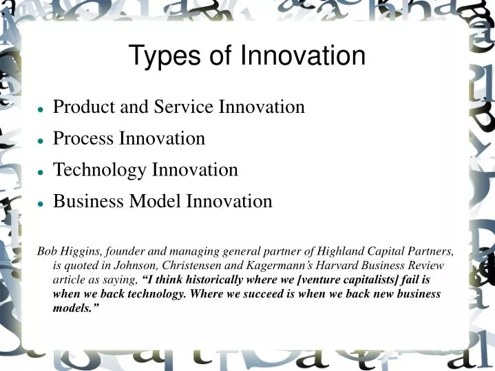 types of innovation