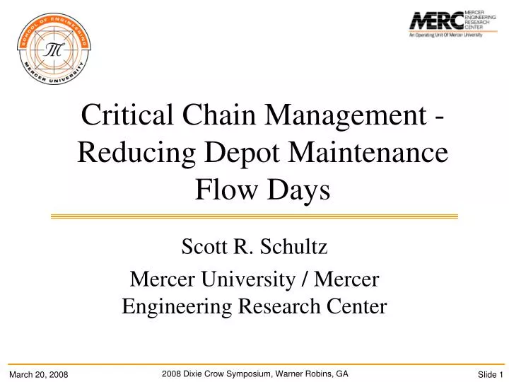 critical chain management reducing depot maintenance flow days