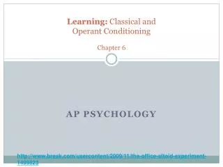 learning classical and operant conditioning chapter 6