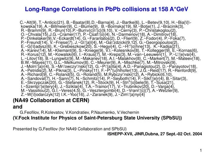 long range correlations in pbpb collisions at 158 a gev