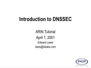 Introduction to DNSSEC