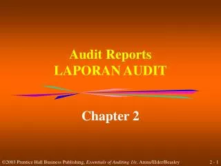 Audit Reports LAPORAN AUDIT