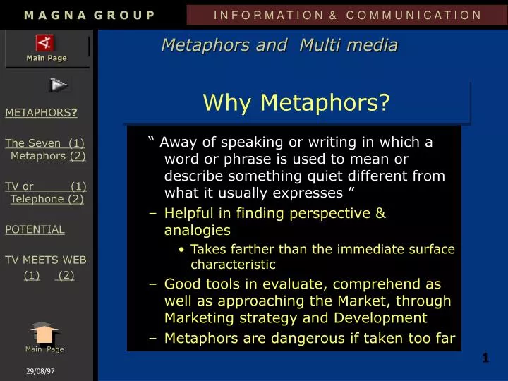 why metaphors