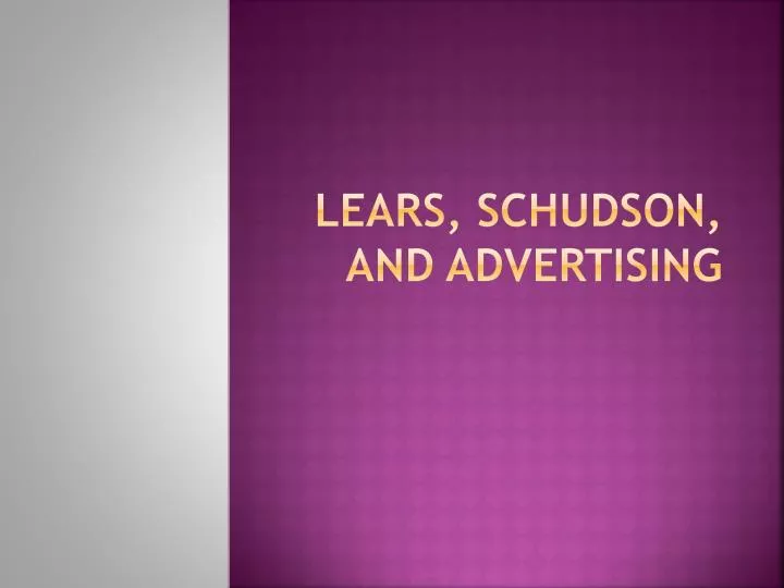 lears schudson and advertising