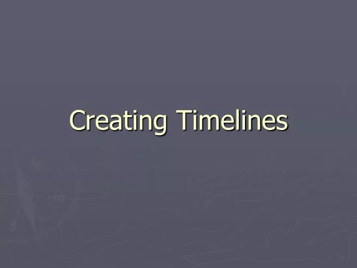 creating timelines