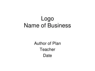 Logo Name of Business