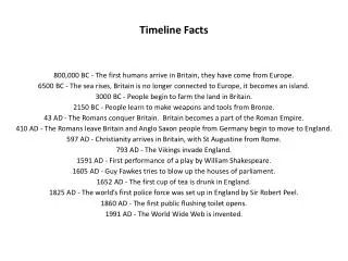 Timeline-Facts-Answers