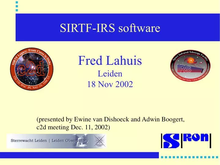 sirtf irs software