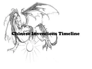 Chinese Inventions Timeline