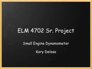 ELM 4702 Sr. Project