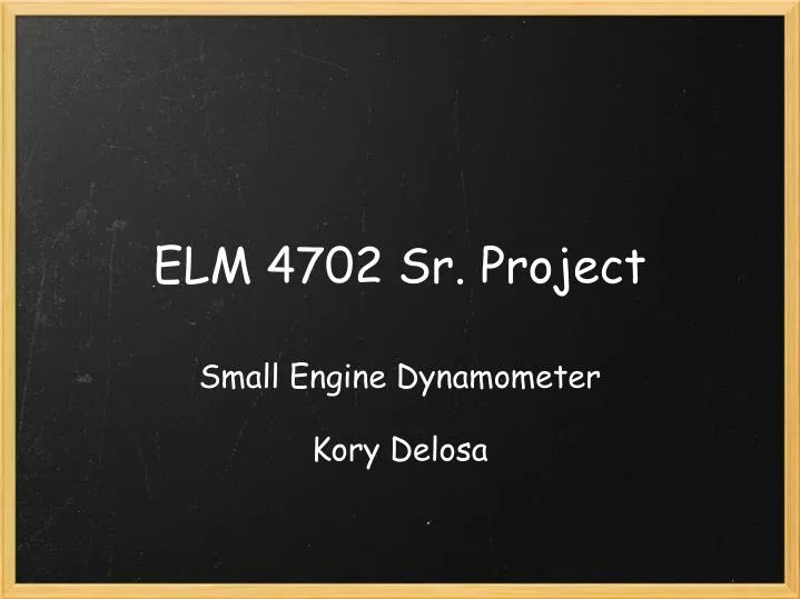 elm 4702 sr project