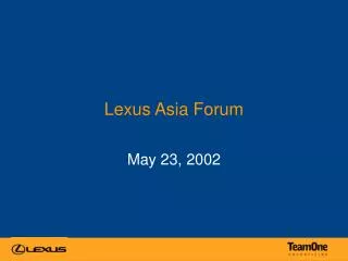 Lexus Asia Forum