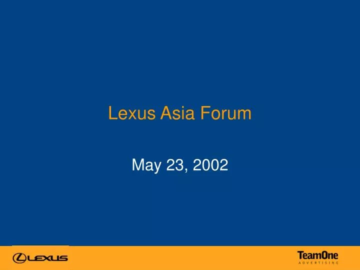 lexus asia forum