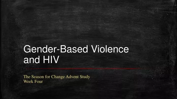gender based violence and hiv