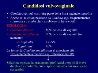 candidosi vulvovaginale